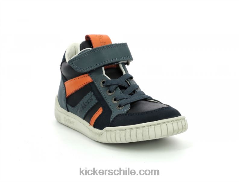 Kickers wincky cdt azul marino gris naranja 4PZ0T938 niños