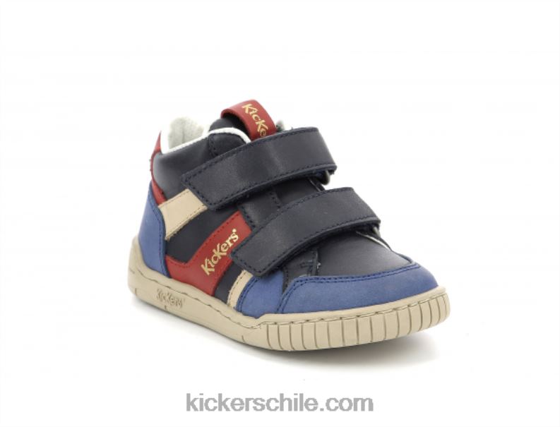 Kickers wincky vel azul rojo marino 4PZ0T1002 niños