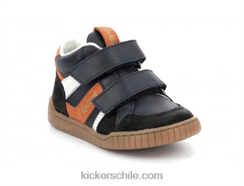 Kickers wincky vel negro camello azul marino 4PZ0T1004 niños